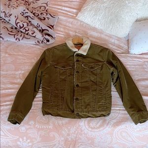 CORDUROY SHERPA TRUCKER JACKET